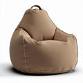Fauteuil poire en tissu beige dimensions 80 x 80 x 100 cm pour intérieur
