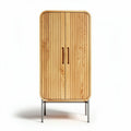 Armoire en bois de chêne avec portes à lamelles dimensions 80 x 40 x 150cm