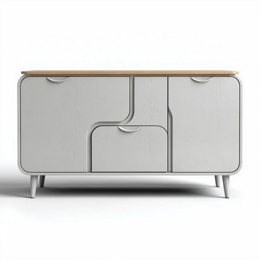 Buffet en bois avec surface en chêne clair dimensions 120 x 40 x 80cm