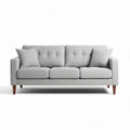 Canapé moderne en tissu gris avec coussins décoratifs dimensions 200 x 80 x 85cm